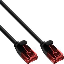 InLine Cavo patch Lan Slim, U UTP, Cat.6, nero, 10m