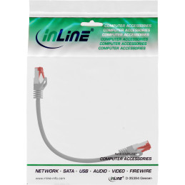 InLine Cavo patch Lan, S FTP (PiMf), Cat.6, 250 MHz, PVC, CU, grigio, 0,3m