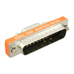 InLine Adattatore AT Seriale Sub-D 9pin m. a Sub-D 25pin m., basso profilo