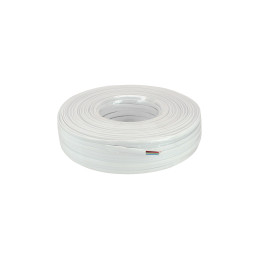 InLine Cavo telefonico modulare piatto in matassa, 6 fili, bianco, 100m
