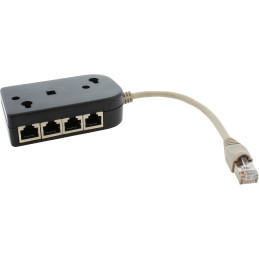 InLine Distributore ISDN, 8 prese RJ45, cavo da 15cm, con resistenze terminali