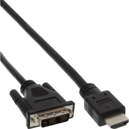 InLine Cavo HDMI a DVI 18+1, nero, maschio maschio, 1m