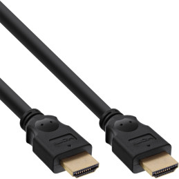 InLine Cavo HDMI-High Speed, Dorato, 10m, 3D, nero, maschio   maschio