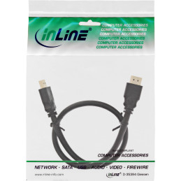 InLine Cavo HDMI-High Speed, Dorato, 10m, 3D, nero, maschio   maschio