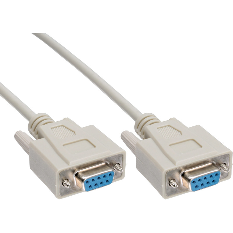 InLine Cavo Nullmodem, Sub-D 9 9pin F-F, beige, pressofuso, UL216, 1,8m InLine Cavo Nullmodem, Sub-D 9 9pin F-F, beige, pressofuso, UL216, 1,8m