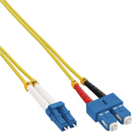 InLine Cavo Duplex, LC SC 9 125µm, Fibra Ottica OS2, 20m