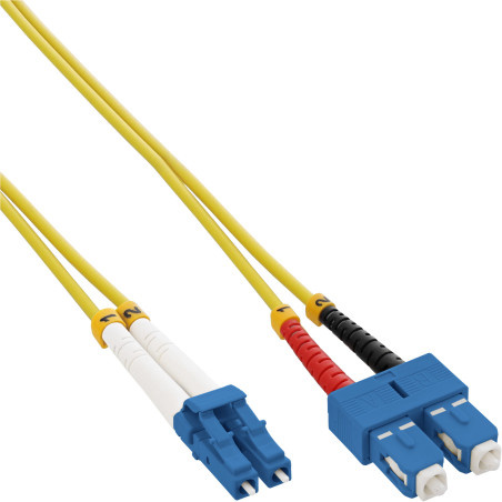 InLine Cavo Duplex, LC SC 9 125µm, Fibra Ottica OS2, 20m
