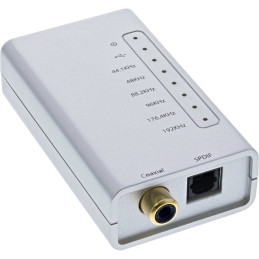 InLine USB HD Audio Adapter, USB Hi-Fi (24-bit 192kHz) a Digital Coax   Toslink