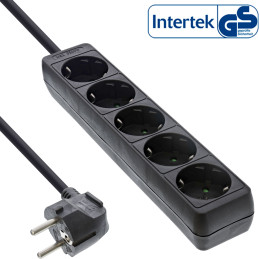 InLine Multipresa 5x Shucko, nero, cavo 1,5m