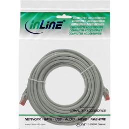 InLine Cavo patch Lan, S FTP (PiMf), Cat.6, 250Mhz, PVC, CCA, grigio, 10m