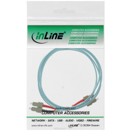 InLine Cavo Duplex, SC SC 50 125µm, Fibra Ottica OM3, 0,5m