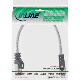 InLine Cavo patch Lan, SF UTP, Cat.5e, trasparente, 0,30m
