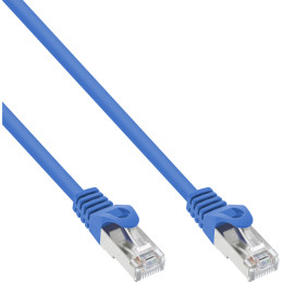 InLine Cavo patch Lan, SF UTP, Cat.5e, blu, 0,25m