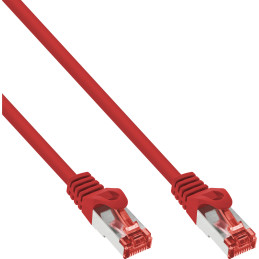 InLine Cavo patch Lan, S FTP(PiMf), Cat.6, 250MHz, CU, halogenf., rosso, 10m
