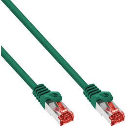 InLine Cavo patch Lan, S FTP(PiMf), Cat.6, 250MHz, CU, halogenf., verde, 10m