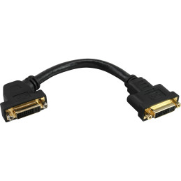 InLine Adattatore DVI-I 24+5 F   F, digit. + analog., dorato, da pannello, 0,2m