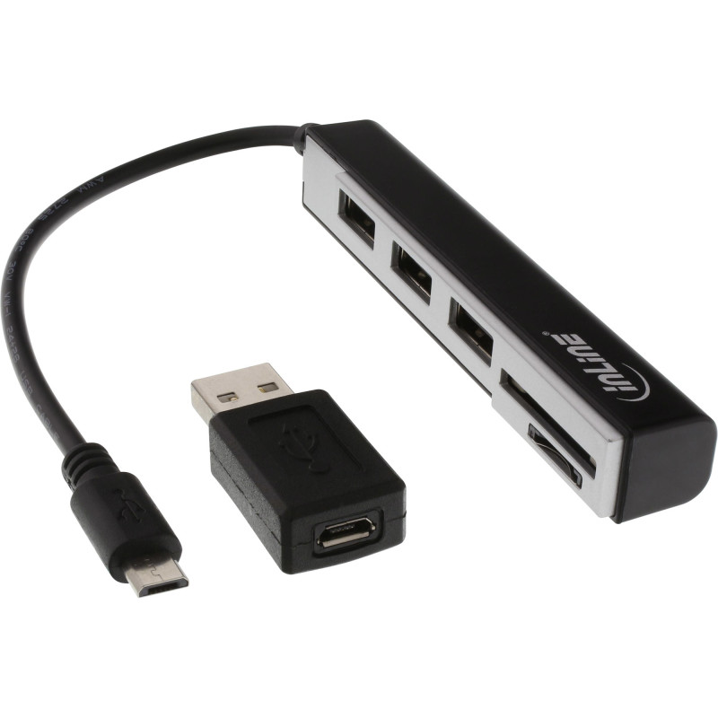 InLine OTG Card Reader SDXC e microSD, 3x Hub USB 2.0, ad. A - Micro B, Android InLine OTG Card Reader SDXC e microSD, 3x Hub USB 2.0, ad. A - Micro B, Android