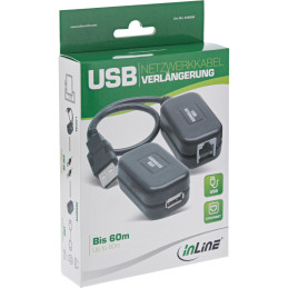 InLine USB Extender via Lan RJ45, 50m Max. Conf. 2pz