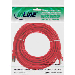 InLine Cavo patch Lan, SF UTP, Cat.5e, rosso, 7,5m