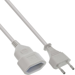 InLine Cavo alimentazione prolunga spina Italiana presa Italiana, bianco, 3m