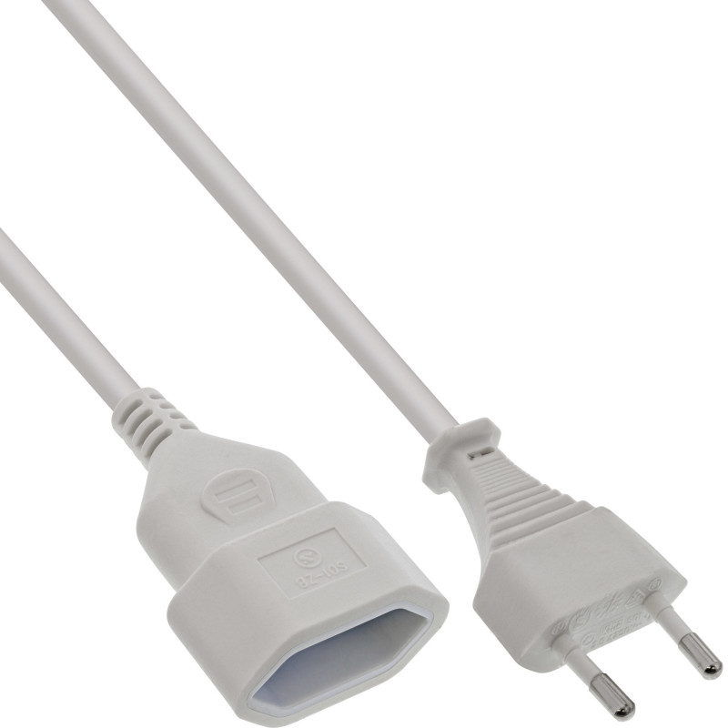 InLine Cavo alimentazione prolunga spina Italiana presa Italiana, bianco, 3m InLine Cavo alimentazione prolunga spina Italiana presa Italiana, bianco, 3m