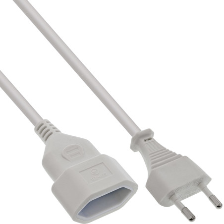 InLine Cavo alimentazione prolunga spina Italiana presa Italiana, bianco, 3m