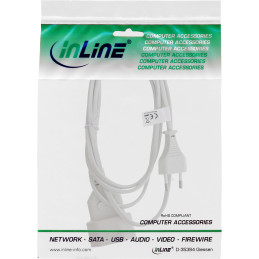InLine Cavo alimentazione prolunga spina Italiana presa Italiana, bianco, 3m