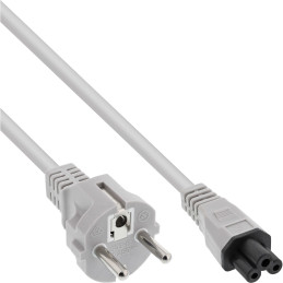 InLine Cavo alimentazione spina Shu.cko presa C5 per notebook, grigio, 2m