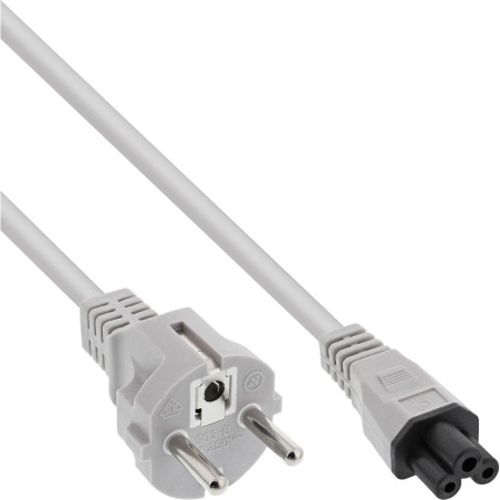 InLine Cavo alimentazione spina Shu.cko presa C5 per notebook, grigio, 2m