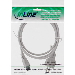 InLine Cavo alimentazione spina Shu.cko presa C5 per notebook, grigio, 2m