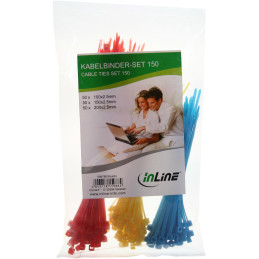 InLine Fascette stringicavo varie dimensioni, colori vari, Set da 150pz