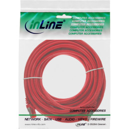 InLine Cavo patch Lan, S FTP (PiMf), Cat.6, 250Mhz, PVC, CCA, rosso, 5m