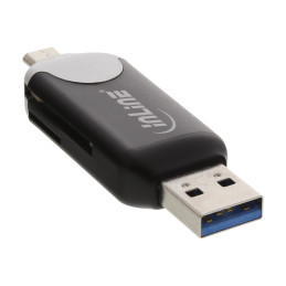 InLine USB3.0 Dual Cardreader, USB A e Micro-USB 2.0 per SDXC e microSDXC