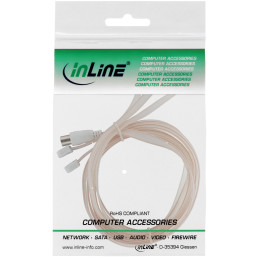 InLine Antenna dipolare da 75Ohm FM 1,8mx1,8m, connettore IEC