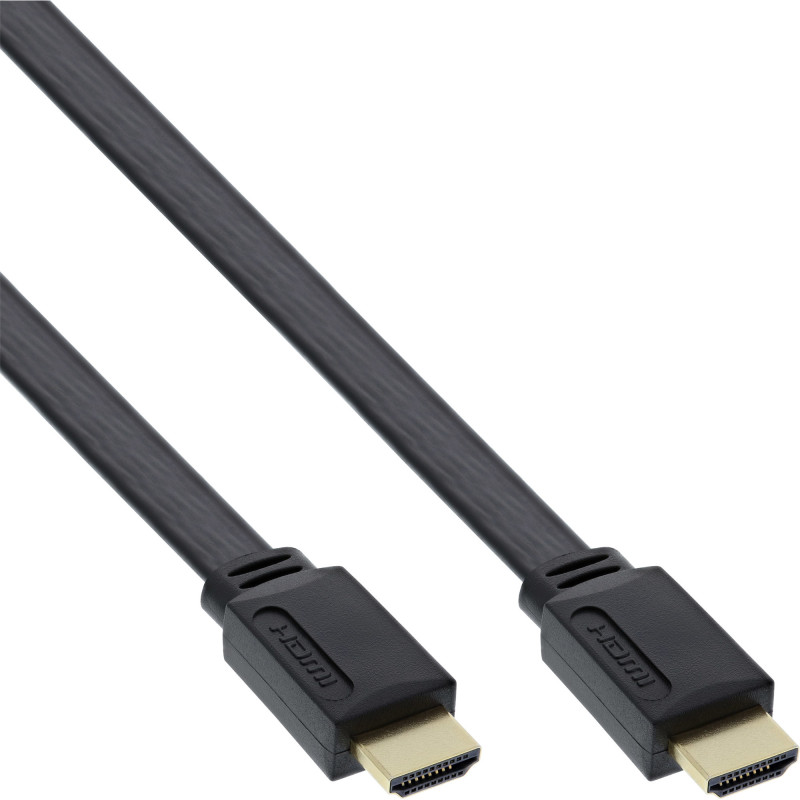 InLine Cavo HDMI, Piatto, 4K2K, High Speed, Ethernet, 1m, dorato InLine Cavo HDMI, Piatto, 4K2K, High Speed, Ethernet, 1m, dorato