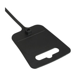 InLine Fascette con foro Euro 100x2,5mm con targhetta 25x45mm nero, 100 pezzi