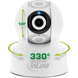 InLine SmartHome Telecamera per interni, HD, riv.movimento, pan tilt