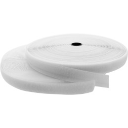 InLine Nastro per chiusura a strappo, rotolo da 25m, larghezza 25mm, bianco