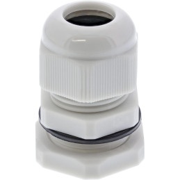 InLine Passacavo IP68 con controdado PG 9, Nylon, 4-8mm, grigio, 10pz