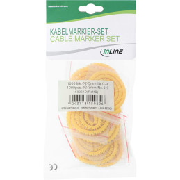 InLine Anelli marcafili gialli, diametro 5,2-10mm, da 0 a 9, 1000pz .