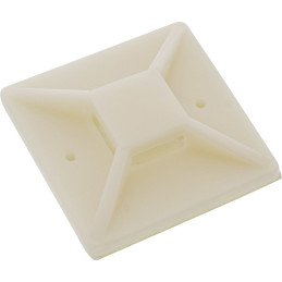 InLine Basette autoadesive 20x20mm per fascette da 4,8mm, neutra, 10pz