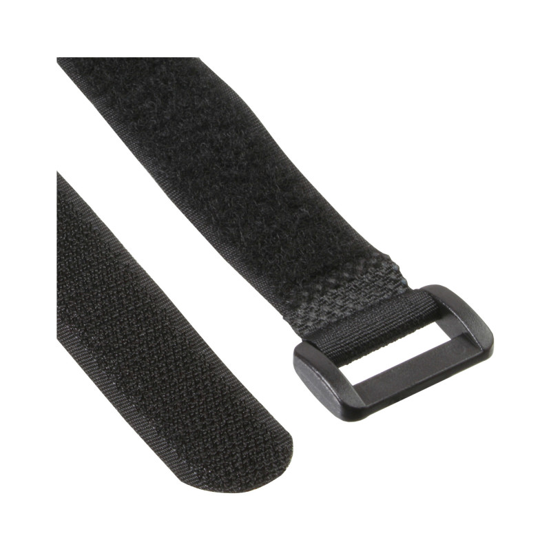 InLine Cinghie di fissaggio con chiusura a strappo, 20x200mm, nero, 10pz InLine Cinghie di fissaggio con chiusura a strappo, 20x200mm, nero, 10pz