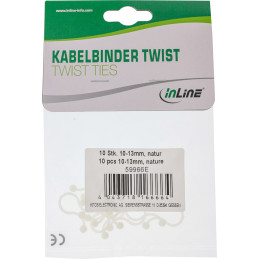 InLine Twist Lock per raggruppamento cavi 10-13mm, neutra, 10pz