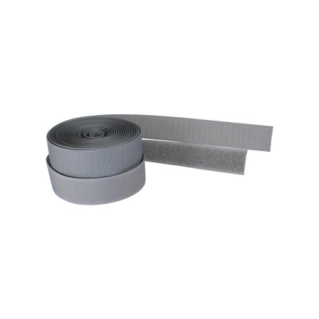 InLine Nastro per chiusura a strappo, rotolo da 3m, larghezza 25mm, grigio