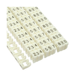 InLine Anelli marcafili bianchi, diametro 4mm, da 0 a 9, 100pz .