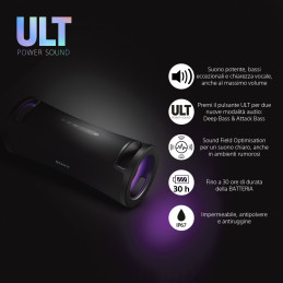 Sony ULT FIELD 7 - Speaker portatile wireless Bluetooth con ULT POWER SOUND, Ultimate Deep BASS, X Balanced Speaker, batteria