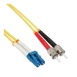 InLine Cavo Duplex, LC ST 9 125µm, Fibra Ottica OS2, 2m