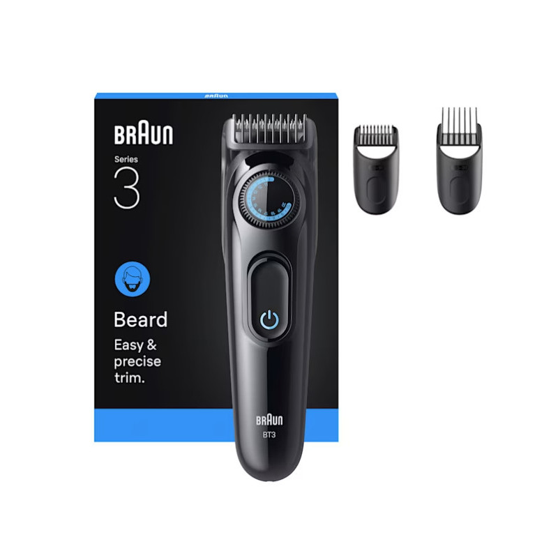 Braun BT3520 regolabarba Batteria 40 2 cm Nero, Blu Braun BT3520 regolabarba Batteria 40 2 cm Nero, Blu