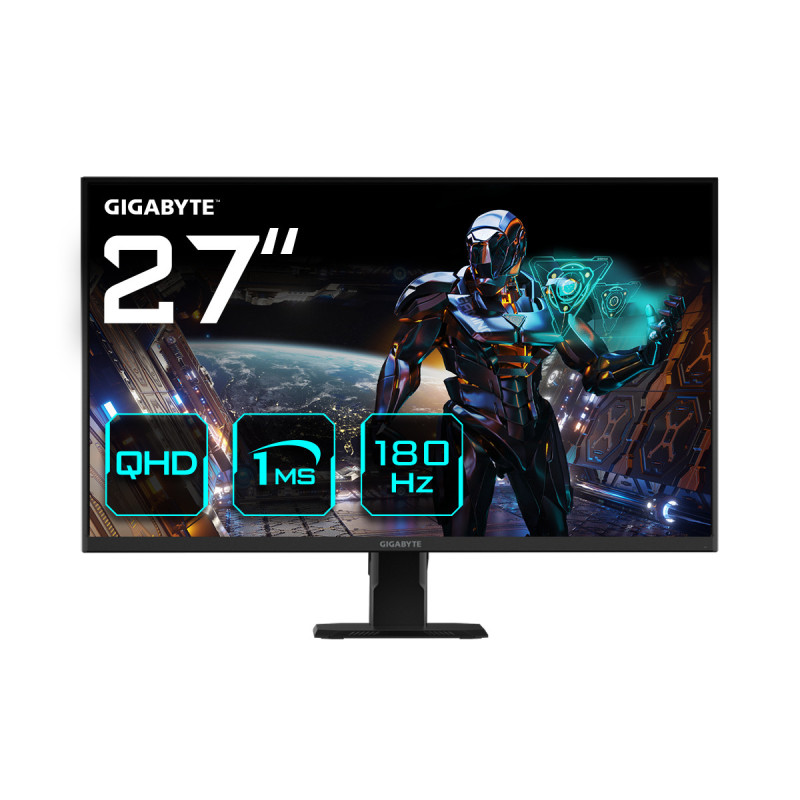 GIGABYTE GS27QA 27" Monitor da Gioco QHD - 2560 x 1440 (QHD), 180Hz, 1ms, 300 cd m2, FreeSync, HDR Ready, HDMI 2.0, Displayport GIGABYTE GS27QA 27" Monitor da Gioco QHD - 2560 x 1440 (QHD), 180Hz, 1ms, 300 cd m2, FreeSync, HDR Ready, HDMI 2.0, Displayport