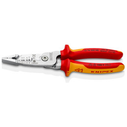 Knipex 13 76 200 ME pinza spellacavi Rosso, Acciaio inox, Giallo